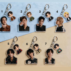 BANGTAN Cartoon Acrylic Keychain