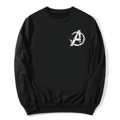 Unisex Avengers Logo Printed Round Neck Sweatshirt