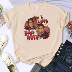 Women's TV Graphic Printed Cotton T-shirt