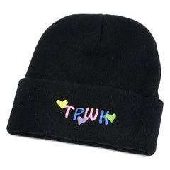 Letter Embroidered Knitted Hat