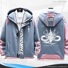 Unisex Game Pattern Loose Hooded Jacket