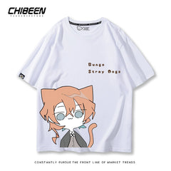 Trendy Anime Graphic Cotton Loose T-Shirt