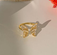 Cute Adjustable Butterfly Ring