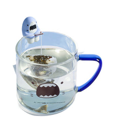 Cute Shark Fishing Glass Cup