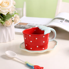 Strawberry and leaf Mug