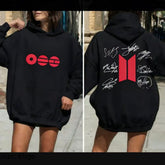 Trendy Kpop Print Casual Hoodie Top