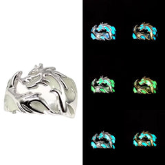 Creative Luminous Dragon Retro Men's Rings