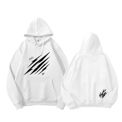 Casual Kpop Logo Printed Pullover Hoodie