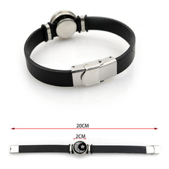 Sun and Moon Couple Leather Luminous Bracelet