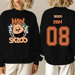 SKZ Number Printed Crew Neck Sweatshirt