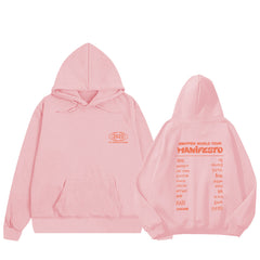 KPOP MANIFESTO Print Casual Hoodie