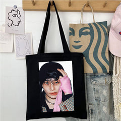 KPOP Photo Printed Canvas Tote Bag