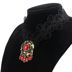 Game Vampire Lace Collar Necklace