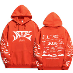 KPOP ATE Graphic Print Drawstring Hoodie