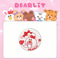 DEARLIT Badge Mirror Keychain Accessories