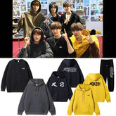 KPOP Letter Casual Pullover Hoodie Pants