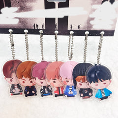 BANGTAN ISLAND Cartoon Acrylic Pendant Keychain