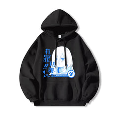 Men's Anime Nakano Print Loose Hoodie