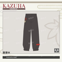 Unisex Kazuha Game Cos Trench Coat Pants Set