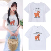 Versatile Wonyoung Graphic Cotton T-shirt