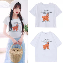 Versatile Wonyoung Graphic Cotton T-shirt