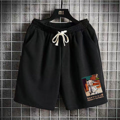 Men's Anime Loose Breathable Beach Shorts