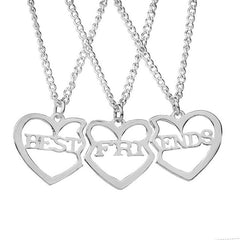 BEST FRIENDS Heart-shaped Pendant Necklace