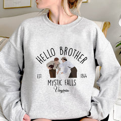 TVD Graphic Printed Grey Sweatshirt