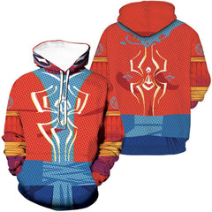 Unisex Spider Universe Digital Print Loose Hoodie