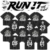 SKZ World Tour Run It Number Printed Washed Tee