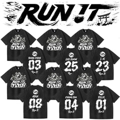 SKZ World Tour Run It Number Printed Washed Tee