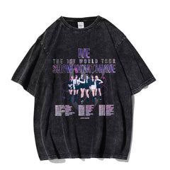 Trendy Ive World Tour Washed T-shirt Top