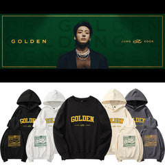 Unisex Kpop GOLDEN Printed Pullover Hoodie