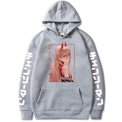 Unisex Anime Print Pullover Hoodie