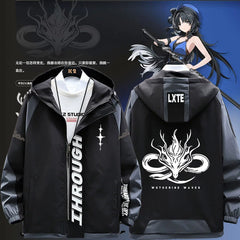 Unisex Game Pattern Loose Hooded Jacket