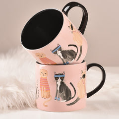 Creative Pink Cat Mug