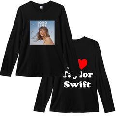 Unisex Taylor Graphic Long-sleeved Crew Neck T-shirt