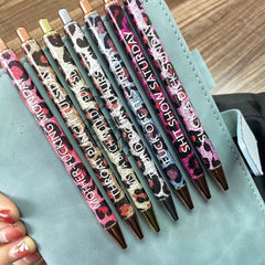 7pcs Funny Leopard Pattern Ballpoint Pen Set