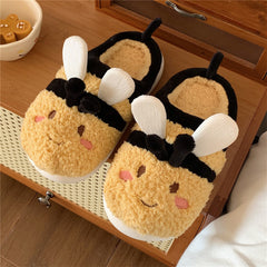 Cute Little Bee Warm Cotton Slippers