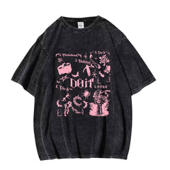 SKZ Album DO IT Logo Print Washed T-shirt