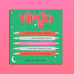 5 Zodiac Themed Press Ballpoint Pen Set