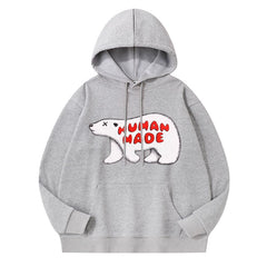 Casual Cartoon Graphic Cotton Zipper Hoodie