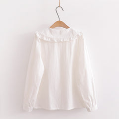 Lovely Doll Collar Floral Long-sleeved Shirt