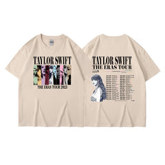 Unisex Taylor The Eras Tour Pattern Casual T-shirt