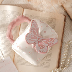 Creative Pink Butterfly Mug