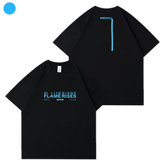 KPOP Flame Rises Printed Short-sleeved T-shirt
