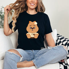 SKZ Doll Print Casual Short-sleeved T-shirt