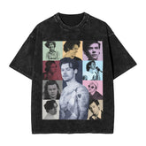 Vintage HS Pattern Cotton Washed T-Shirt
