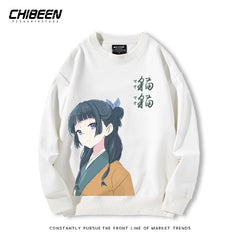 Casual Girls Anime Crew Neck Sweatshirt