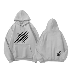 Casual Kpop Logo Printed Pullover Hoodie